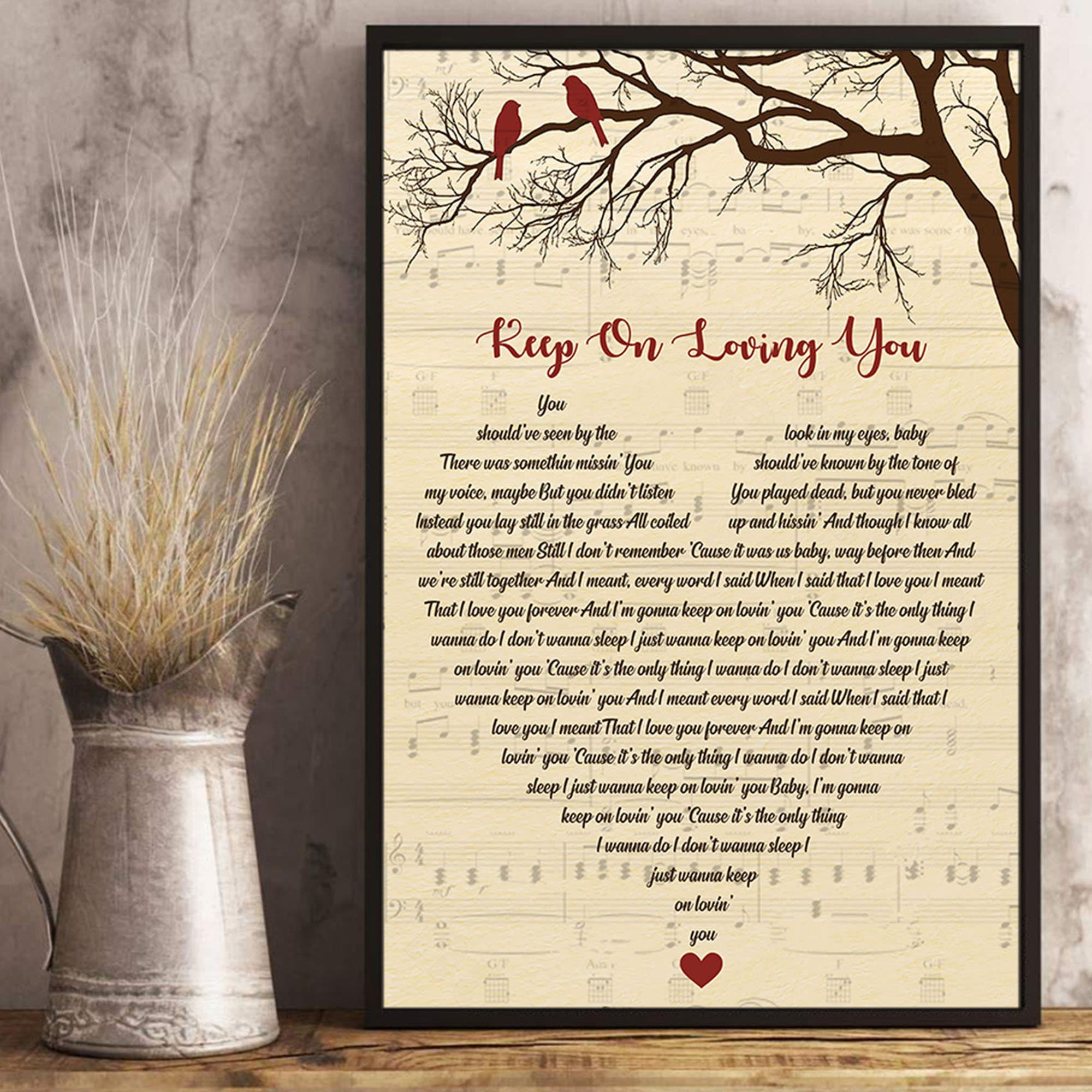 Keep On Loving You Lyrics Song Poster Heart Shape Posters Gift Etsy Keep on loving you lyrics song poster heart shape posters gift etsy