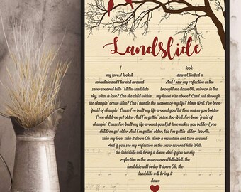 Landslide Lyrics - Etsy
