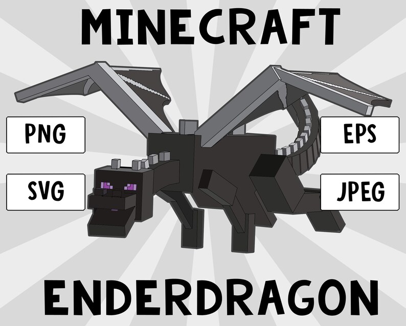Download Enderdragon Minecraft SVG PNG EPS | Etsy