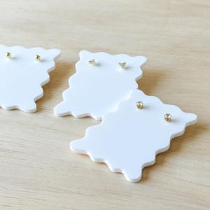 Set of 5 WAVY Earring Cards | Earring Display Card, Earring Backing Cards, Acrylic Earring Cards, Earring Holder, Craft Show Display