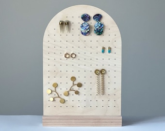 PEGGY ARCH LARGE | Stud Earring Display, Earring Stand, Earring Holder, Craft Fair Display, Store Display, Earring Storage, Pegboard