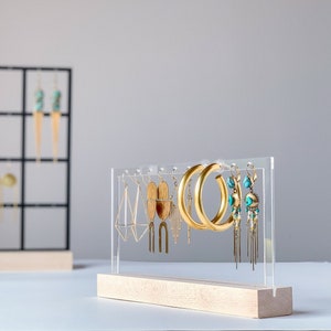 PATRICIA |  Earring Display, Hoop Earring Display, Acrylic Jewelry Display, Jewelry Stand, Craft Fair Display, Earring Stand