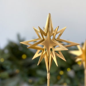 Solid Brass Stars Gold Christmas Star, Holiday Decor, Christmas Decor, Christmas Mantel Decor, Unique Holiday Gift, Gift For The Home image 5