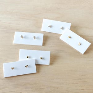 Pacote de cartões de brincos de acrílico | Cartões de exibição de brincos pequenos, suporte para brincos, cartões de suporte para brincos, exibição de varejo, conjunto de 5