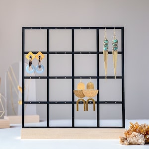 GRID |  Earring Display, Modern Jewelry Stand, Jewelry Organizer, Craft Fair Display, Earring Holder, Gift for Her, Earring Organizer