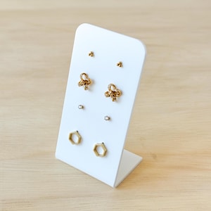 EDIE | Earring Display, Earring Stand, Minimalist Earring Holder, Shop Display, Craft Show Display, White Jewelry Display, Jewelry Organizer