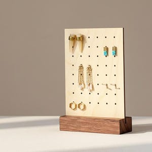 PEGGY RECTANGLE | Earring Display, Earring Holder, Earring Organizer, Jewelry Display, Jewelry Organizer, Pegboard, Stud Earring Holder