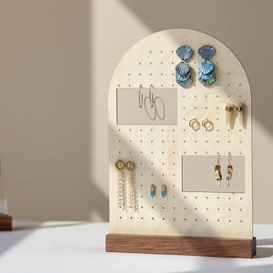 PEGGY MULTIPURPOSE | Earring Display, Earring Stand, Earring Organizer, Craft Fair Display, Earring Holder, Stud Earring Stand, Pegboard image 1