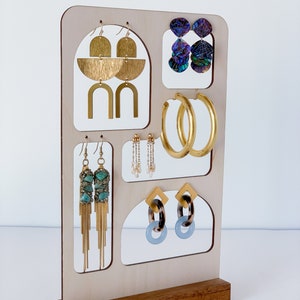 LUNA Earring Display, Abstract Earring Display, Jewelry Photography Props, Craft Fair Display for Jewelry, Earring Organizer image 8