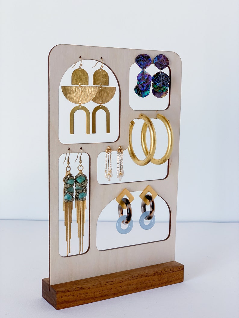 LUNA Earring Display, Abstract Earring Display, Jewelry Photography Props, Craft Fair Display for Jewelry, Earring Organizer image 8