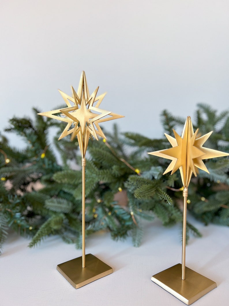 Solid Brass Stars Gold Christmas Star, Holiday Decor, Christmas Decor, Christmas Mantel Decor, Unique Holiday Gift, Gift For The Home image 9