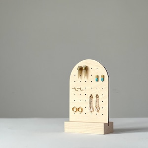 PEGGY ARCH Earring Display, Earring Holder, Earring Organizer, Jewelry Display, Jewelry Organizer, Pegboard, Stud Earring Holder image 4