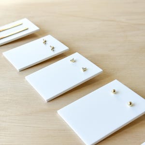 Set mit 5 Acryl Ohrring Karten | Ohrring-Display-Karte, Ohrring-Rückenkarten, rechteckige Ohrringkarten, Ohrringhalter, Ohrringständer