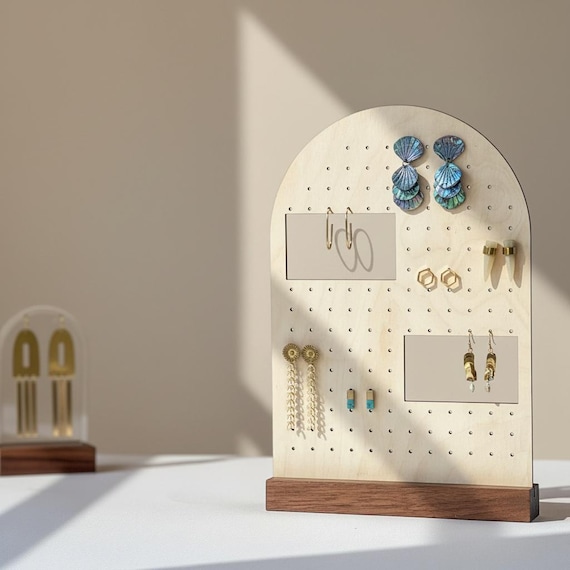 PEGGY MULTIPURPOSE | Earring Display, Earring Stand, Earring Organizer, Craft Fair Display, Earring Holder, Stud Earring Stand, Pegboard