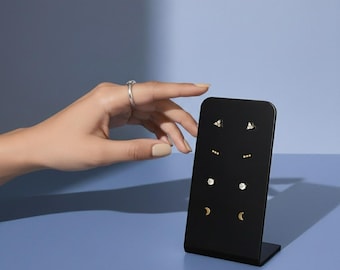 EDIE / Exhibidor de aretes, Soporte para aretes, Soporte minimalista para aretes, Exhibidor de tiendas, Exhibidor para ferias de artesanía, Exhibidor de joyas, Organizador de joyas