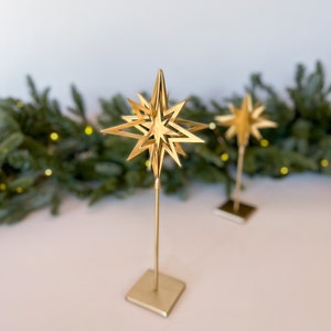 Solid Brass Stars Gold Christmas Star, Holiday Decor, Christmas Decor, Christmas Mantel Decor, Unique Holiday Gift, Gift For The Home image 3