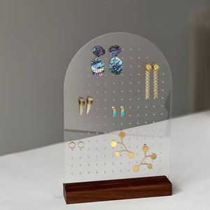 PEGGY ARCH LARGE Stud Earring Display, Earring Stand, Earring Holder, Craft Fair Display, Store Display, Earring Storage, Pegboard image 5