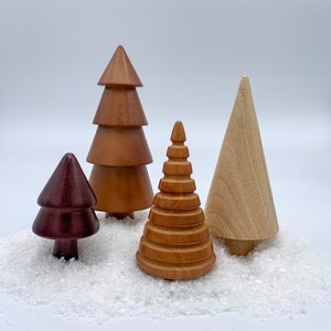Wooden Trees Set of 4 Wooden Christmas Trees, Holiday Decor, Christmas Decor, Home Gift, Hostess Gift, Gift For the Home, Minimalist Decor image 4
