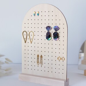 PEGGY ARCH LARGE Stud Earring Display, Earring Stand, Earring Holder, Craft Fair Display, Store Display, Earring Storage, Pegboard image 2