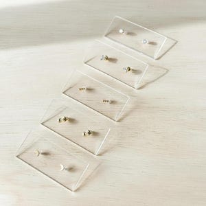 Set of 5 Acrylic Earring Cards | Small Stud Earring Display Cards, Earring Display, Earring Stand, Earring Backing Cards, Store Display