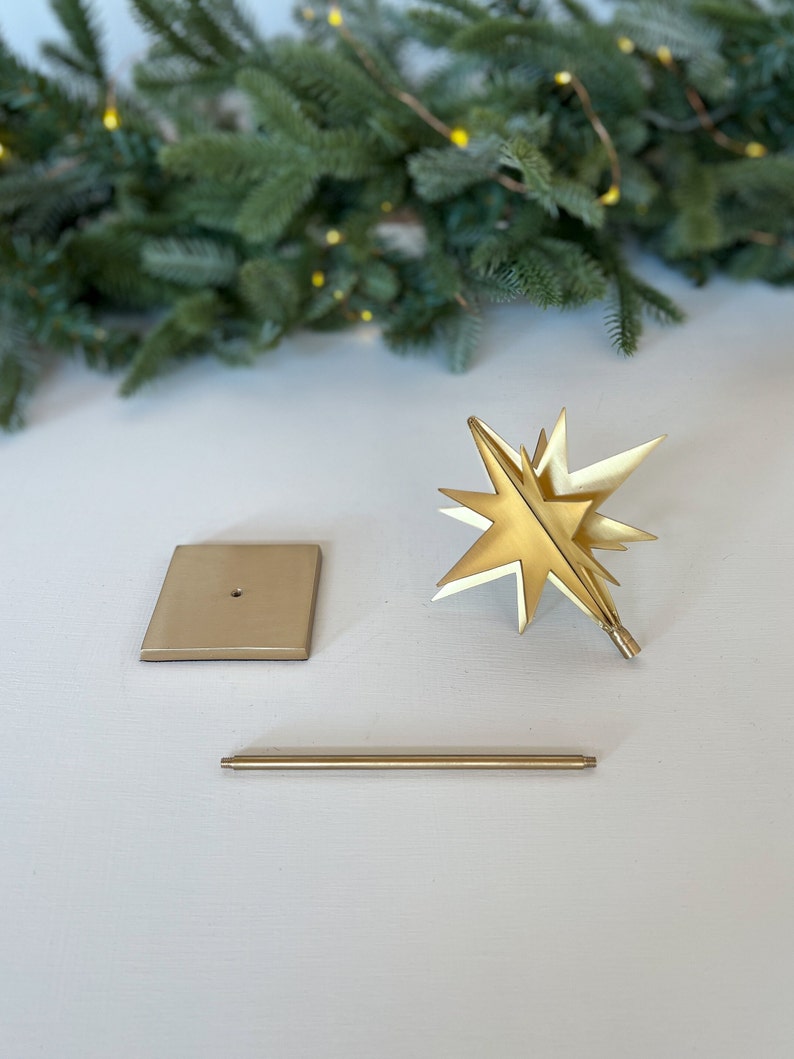 Solid Brass Stars Gold Christmas Star, Holiday Decor, Christmas Decor, Christmas Mantel Decor, Unique Holiday Gift, Gift For The Home image 8