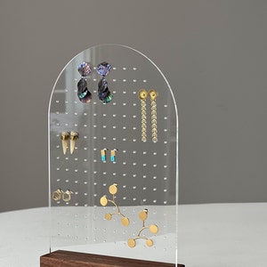 PEGGY ARCH LARGE Stud Earring Display, Earring Stand, Earring Holder, Craft Fair Display, Store Display, Earring Storage, Pegboard image 4