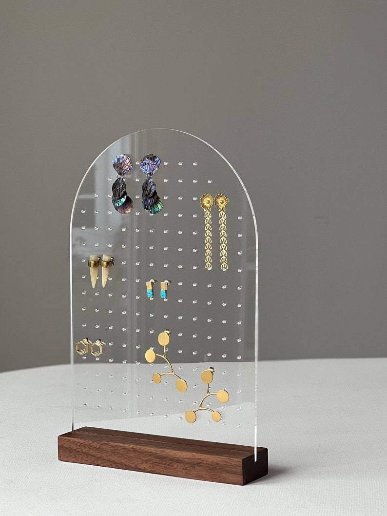 PEGGY ARCH LARGE Stud Earring Display, Earring Stand, Earring Holder, Craft Fair Display, Store Display, Earring Storage, Pegboard image 4