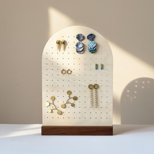 PEGGY ARCH LARGE | Stud Earring Display, Earring Stand, Earring Holder, Craft Fair Display, Store Display, Earring Storage, Pegboard
