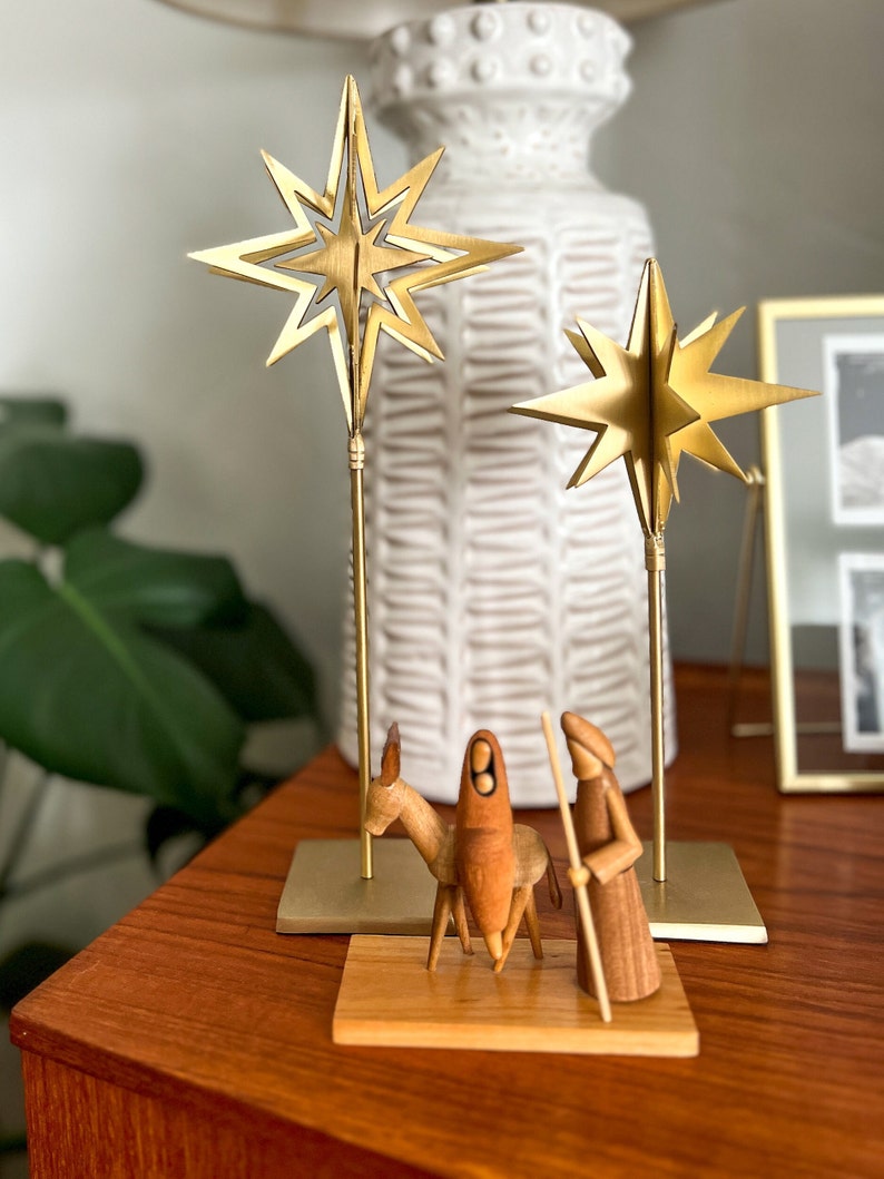 Solid Brass Stars Gold Christmas Star, Holiday Decor, Christmas Decor, Christmas Mantel Decor, Unique Holiday Gift, Gift For The Home image 10