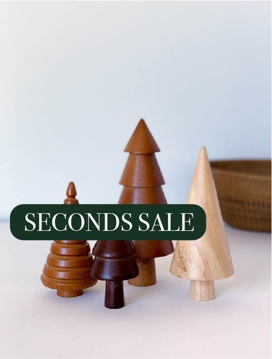 SECONDS SALE! Whimsical Wooden Trees, Set of 4, Wooden Mid Century De…