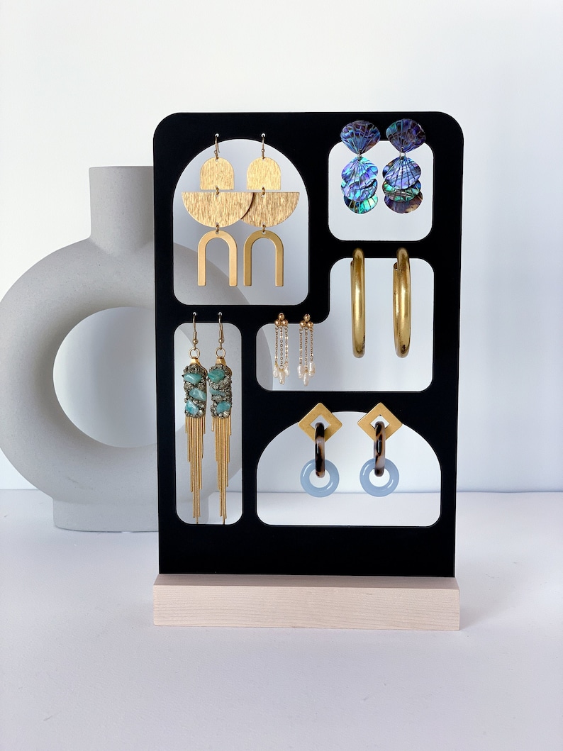LUNA Earring Display, Abstract Earring Display, Jewelry Photography Props, Craft Fair Display for Jewelry, Earring Organizer image 3
