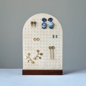 PEGGY ARCH LARGE Stud Earring Display, Earring Stand, Earring Holder, Craft Fair Display, Store Display, Earring Storage, Pegboard image 3