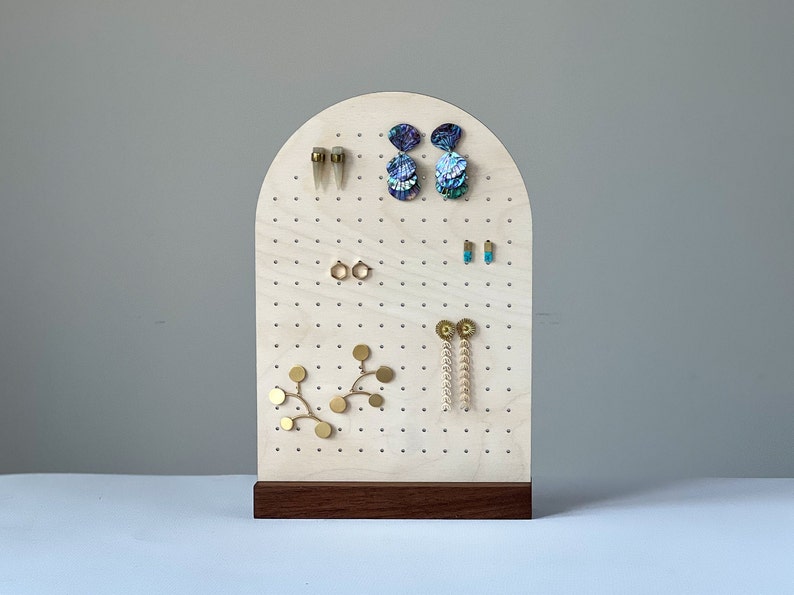 PEGGY ARCH LARGE Stud Earring Display, Earring Stand, Earring Holder, Craft Fair Display, Store Display, Earring Storage, Pegboard image 3