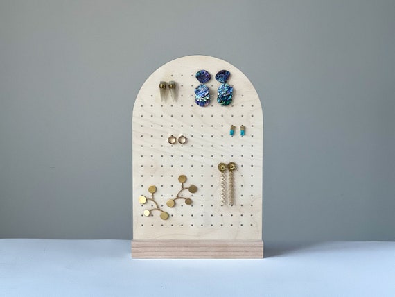 Pegboard earring shop holder