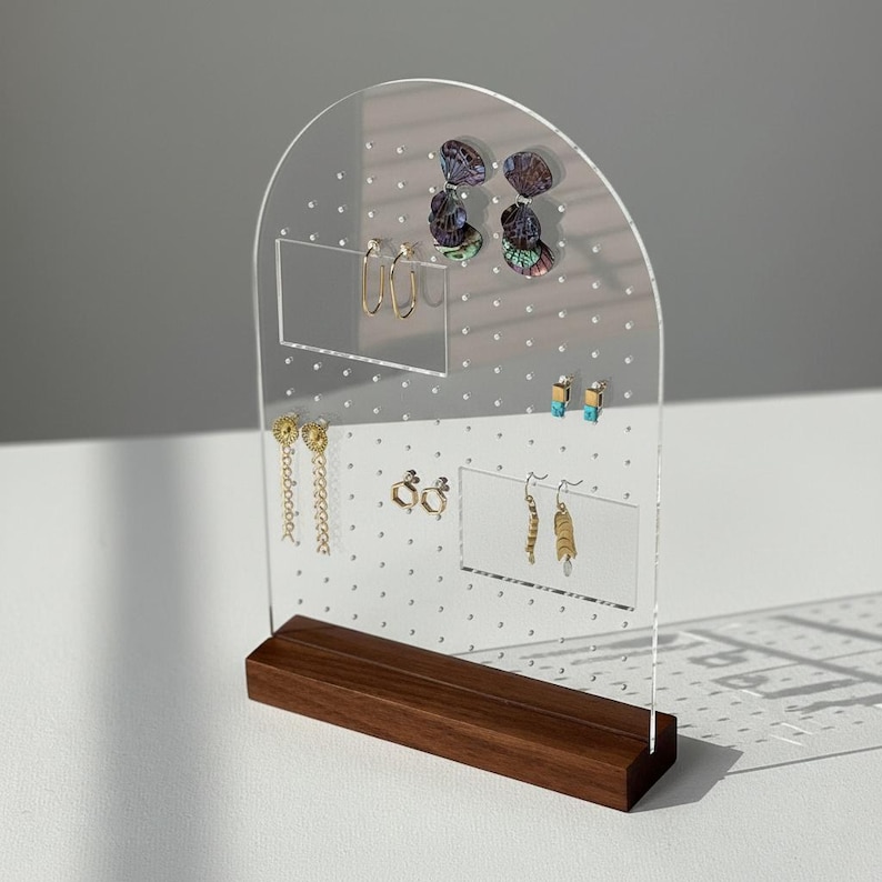 PEGGY MULTIPURPOSE | Earring Display, Earring Stand, Earring Organizer, Craft Fair Display, Earring Holder, Stud Earring Stand, Pegboard image 3