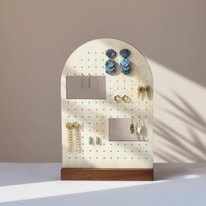 PEGGY MULTIPURPOSE | Earring Display, Earring Stand, Earring Organizer, Craft Fair Display, Earring Holder, Stud Earring Stand, Pegboard image 2