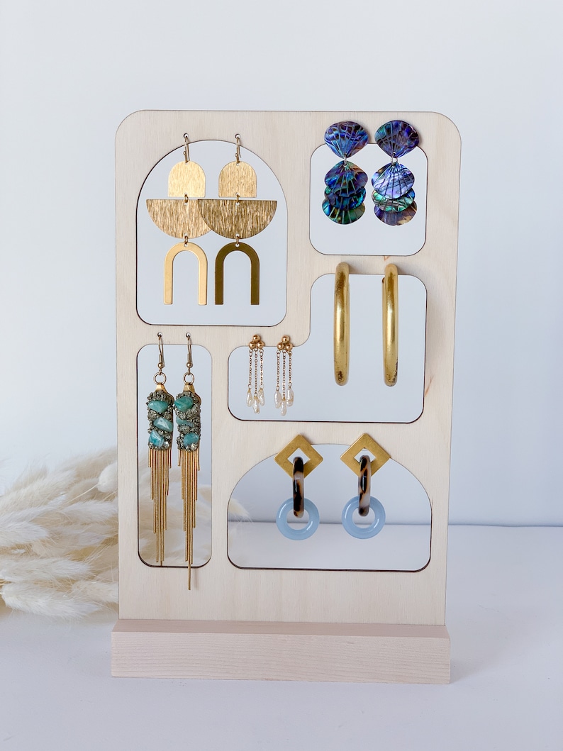 LUNA Earring Display, Abstract Earring Display, Jewelry Photography Props, Craft Fair Display for Jewelry, Earring Organizer image 9