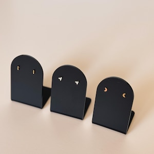 Set of 3 Earring Displays | DENALI, Acrylic Arch Earring Stand, Earring Holder, Black Jewelry Display, Market Display, Store Jewelry Display