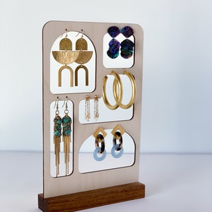 LUNA Earring Display, Abstract Earring Display, Jewelry Photography Props, Craft Fair Display for Jewelry, Earring Organizer image 7