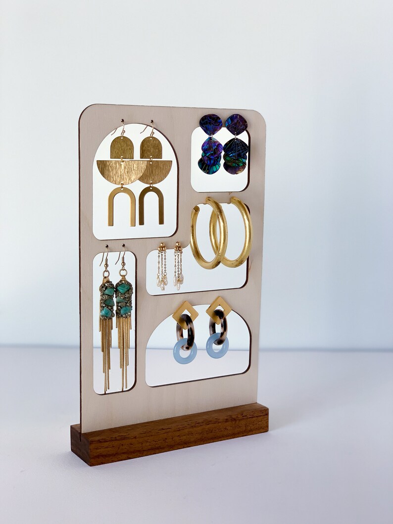 LUNA Earring Display, Abstract Earring Display, Jewelry Photography Props, Craft Fair Display for Jewelry, Earring Organizer image 7