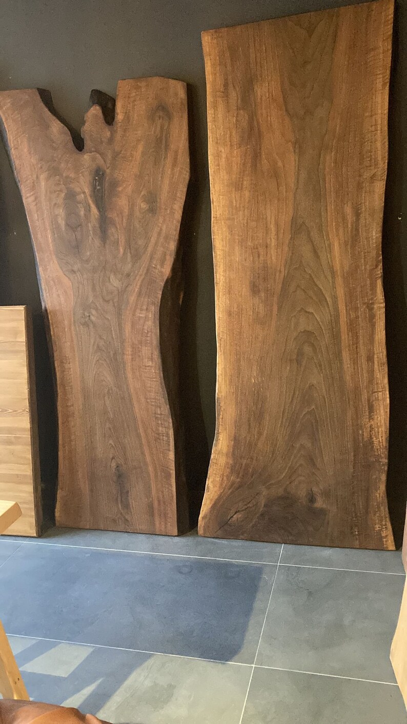 Large Single Slab Walnut Table Top / Live Edge Dining Table / Etsy