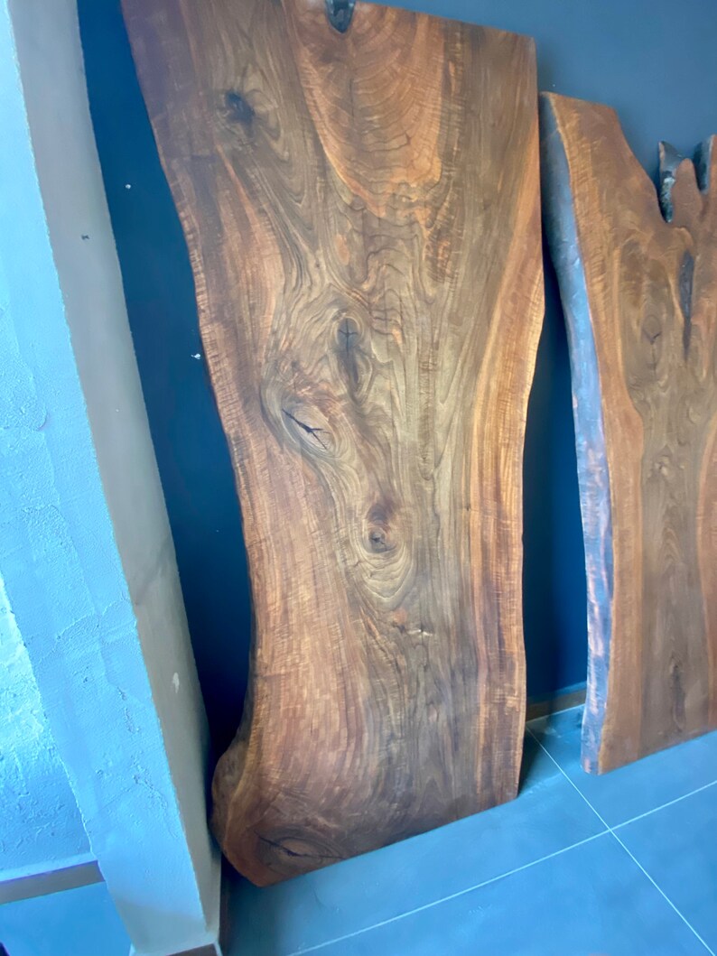 Large Single Slab Walnut Table Top / Live Edge Dining Table / Etsy