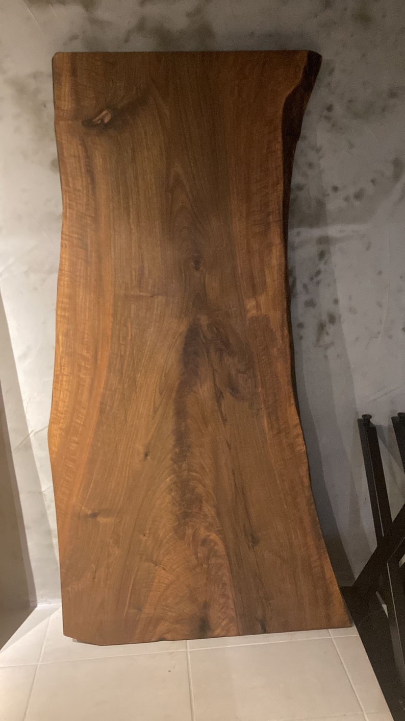 Large Single Slab Walnut Table Top / Live Edge Dining Table / Etsy