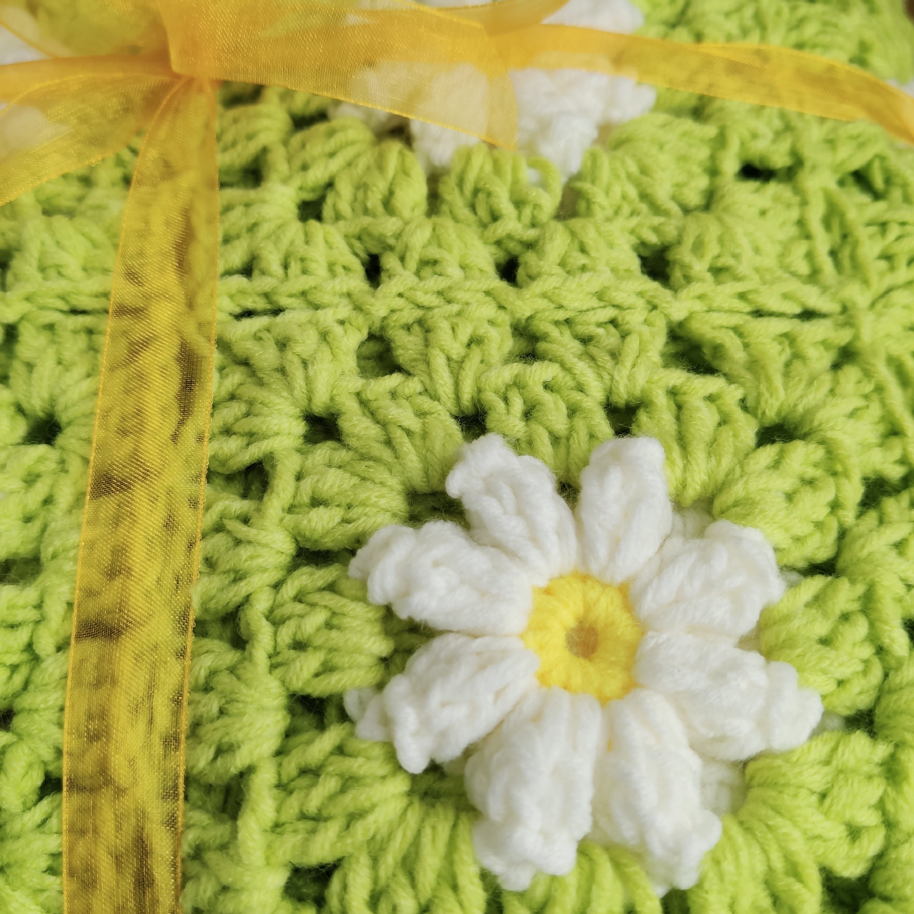 Daisy Crochet Throw Blanket Etsy