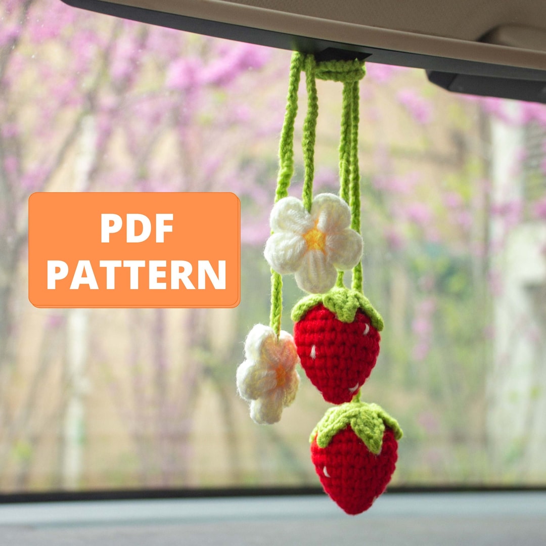 Crochet Strawberry Pattern for Handmade Cute Flower image photo