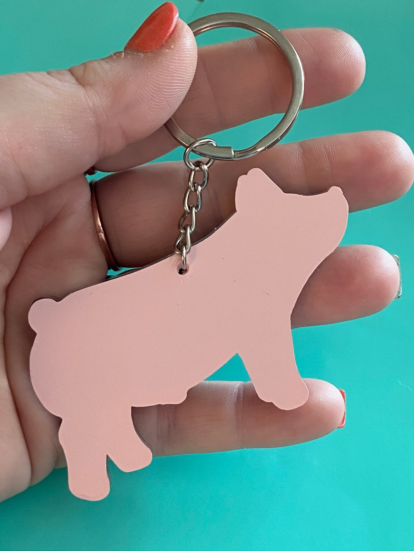 Pig keychain piggy pig accessories pig key charm Etsy