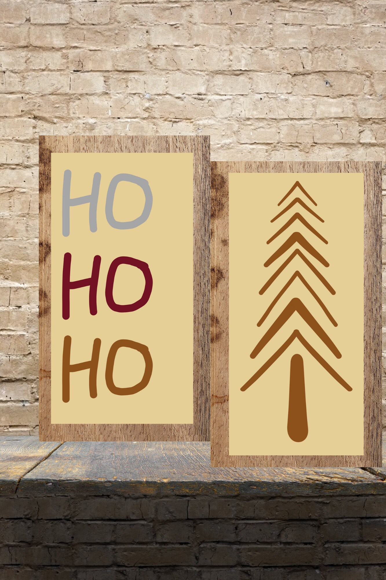 BOHO Retro Style Christmas Tree Wall Art Christmas Etsy