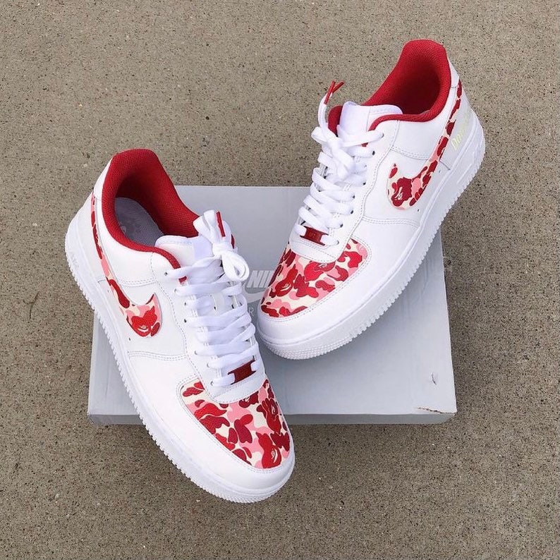 Red Bape Air Force 1s!! 2-3 Weeks to receive! All - Depop