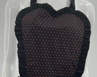 Delantal adulto de lunares naranjas, delantal novedoso, delantal unisex, delantal vintage, delantal de mamá, delantal de barbacoa, delantal de café, delantal de mujer, delantal de papá