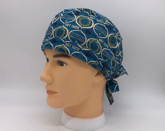Rock N Roll Band Scrub Cap.. Ponytail 